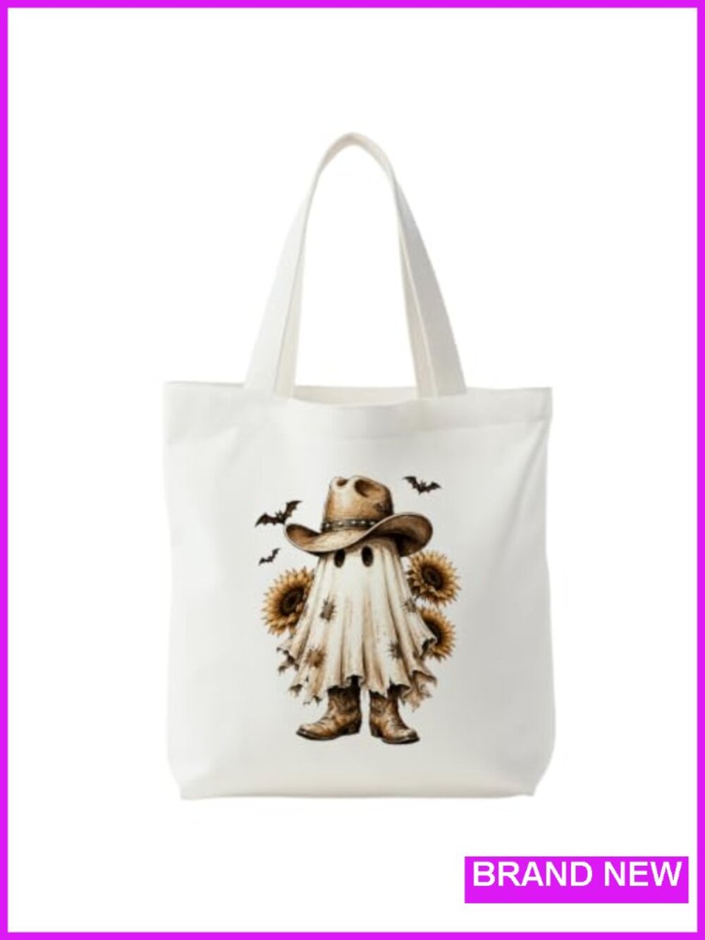 Canvas Tote Bag Reusable Shoulder Bag Fall Halloween Tote
